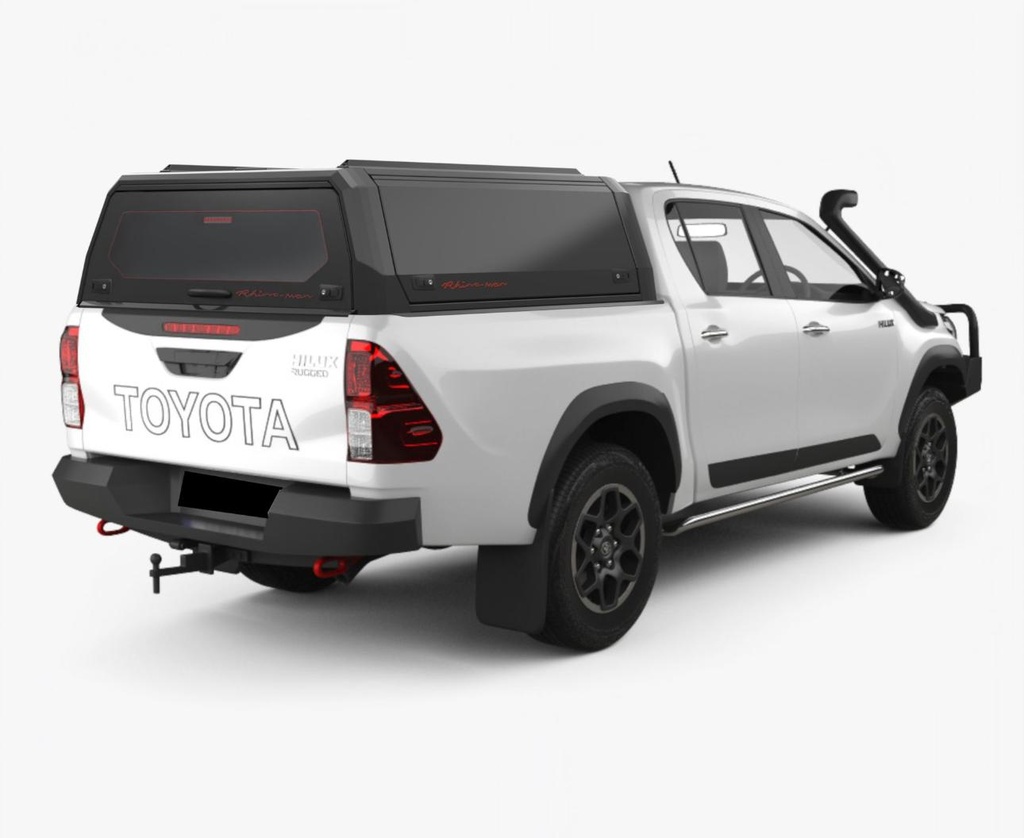 Toyota Hilux 2016 DC Xpedition Matt Black - lift-up panels & lift up rear window