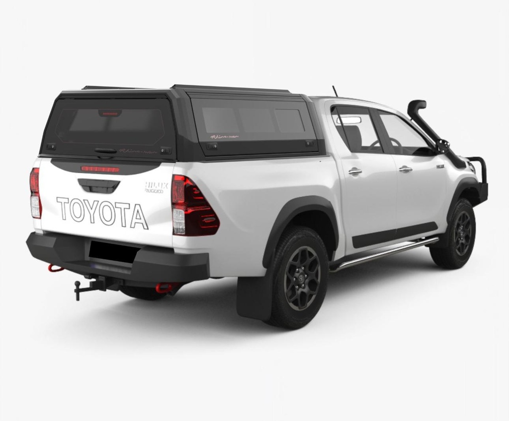 Toyota Hilux 2016-2025 DC Xtreme Matt Black - lift-up windows & lift up rear window