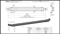 [370019] 4RTHDLB Heavy duty roofbar incl mounting hardware - 1200mm - per piece (for awning or rooftop tent fitment)