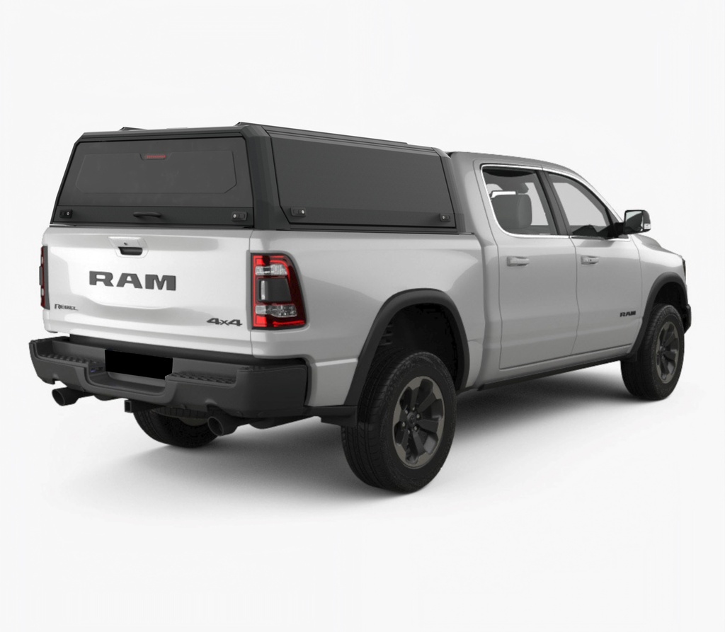 Ram 1500 (Gen 5) 2019- 5.7ft Xpedition Matt Black - lift-up panels & lift up rear window