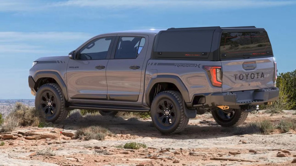 Toyota Hilux 2026 DC Xpedition Matt Black - lift-up panels & lift up rear window