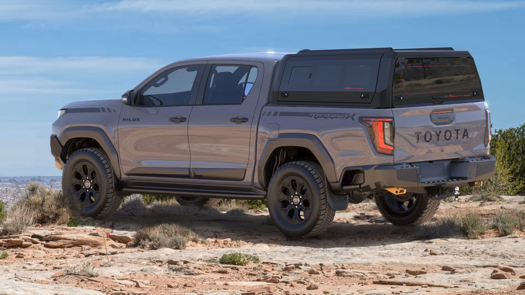 Toyota Hilux 2026 DC Xtreme Matt Black - lift-up windows & lift up rear window