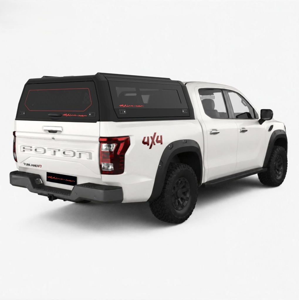  Foton Tunland V7 & V9 2026- DC - Xtreme Matt black - Lift-up panels & Lift-up rear window