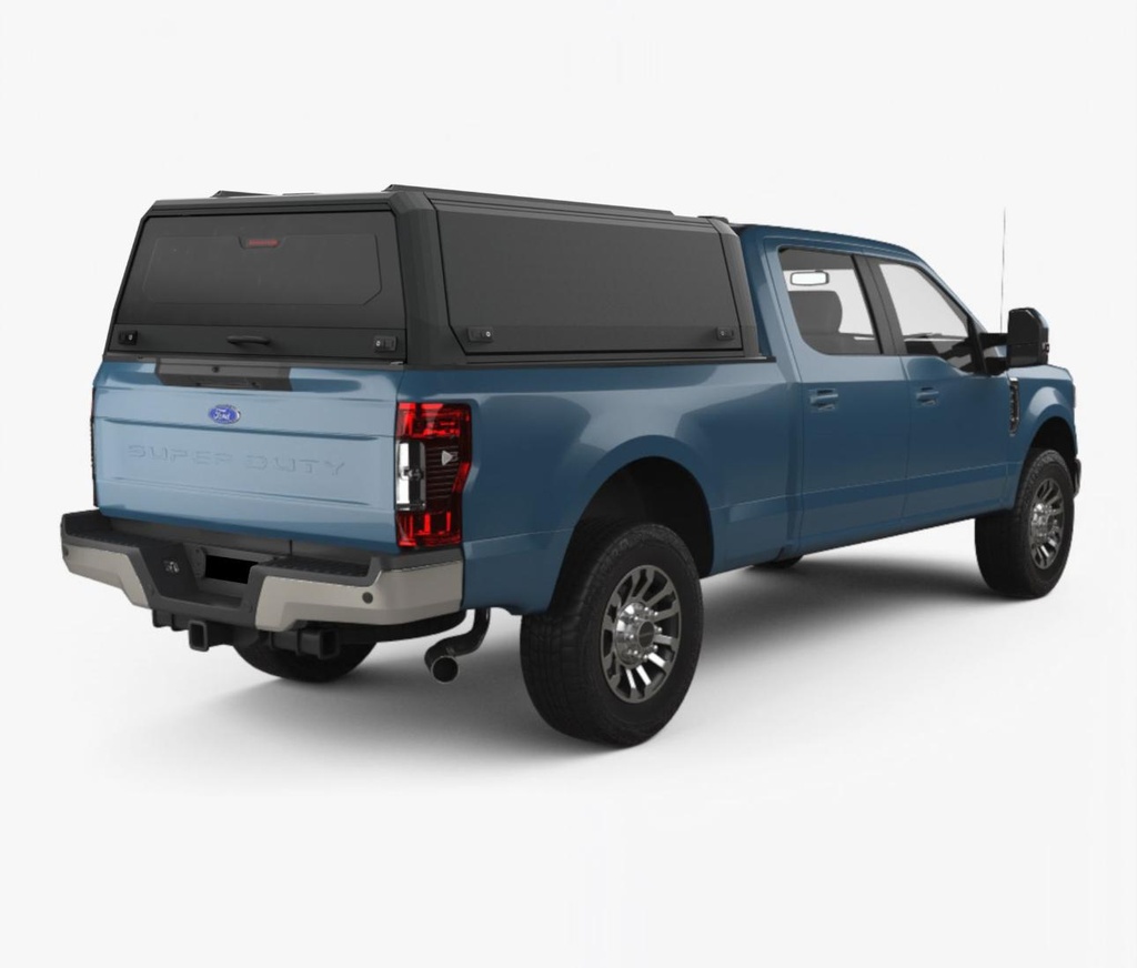 Ford F-250 2022 6.75 Ft Xpedition Matt Black - lift-up panels & lift up rear window