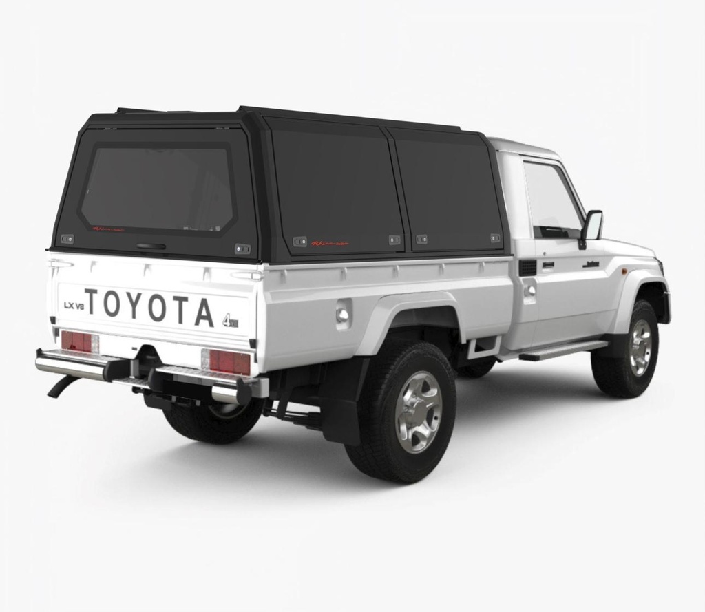 Toyota Landcruiser 2007 - 2023 SC Xpedition Matt Black - lift-up panels & lift up rear window