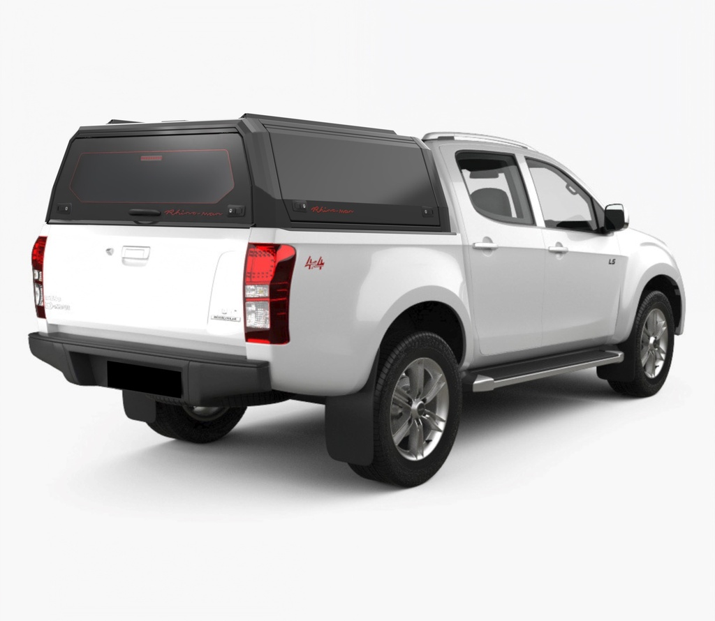 Isuzu D-Max 2012 - 2020 DC Xpedition Matt Black - lift-up panels & lift up rear window