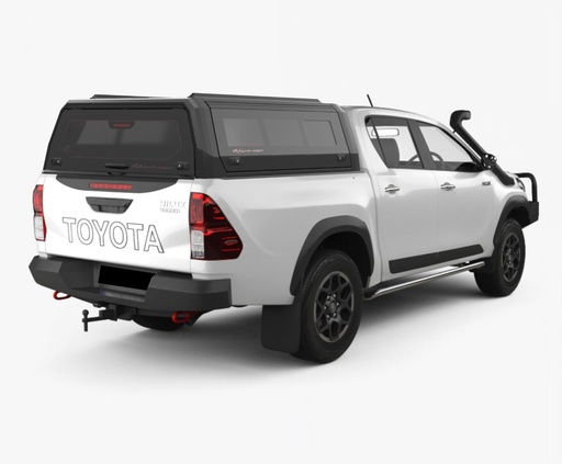 [369056] Toyota Hilux 2016-2025 DC Xtreme Matt Black - lift-up windows & lift up rear window