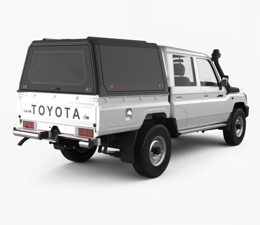 [373247] Toyota Landcruiser 2016 DC Xpedition Matt Black - lift-up panels & lift up rear window