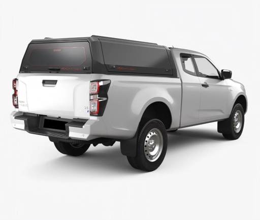 [373249] Isuzu D-Max 2020-2024 EC Xpedition Matt Black - lift-up panels & lift up rear window