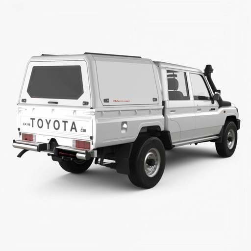 [383912] Toyota Landcruiser 2016 DC Xpedition Matt White - lift-up panels & lift up rear window