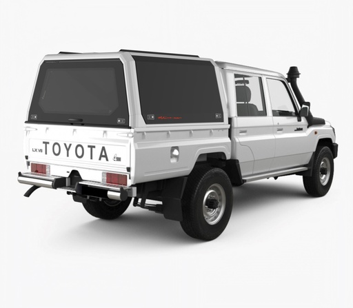 [383912] Toyota Landcruiser 2016 DC Xpedition Matt White - lift-up panels & lift up rear window