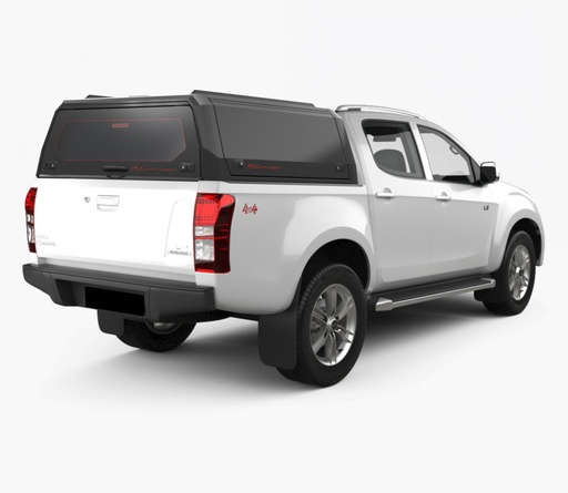[373271] Isuzu D-Max 2012 - 2020 DC Xpedition Matt Black - lift-up panels & lift up rear window