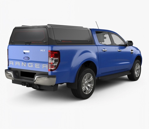 [373241] Ford Ranger 2012 - 2022 DC Xpedition Matt Black - lift-up panels & lift up rear window